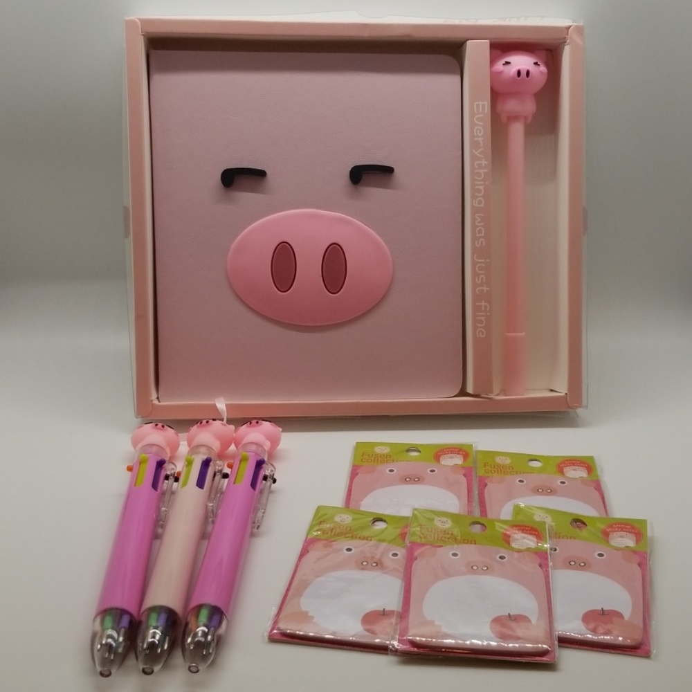 1 LEFT!!! pig stationery set/stationary , kawaii
